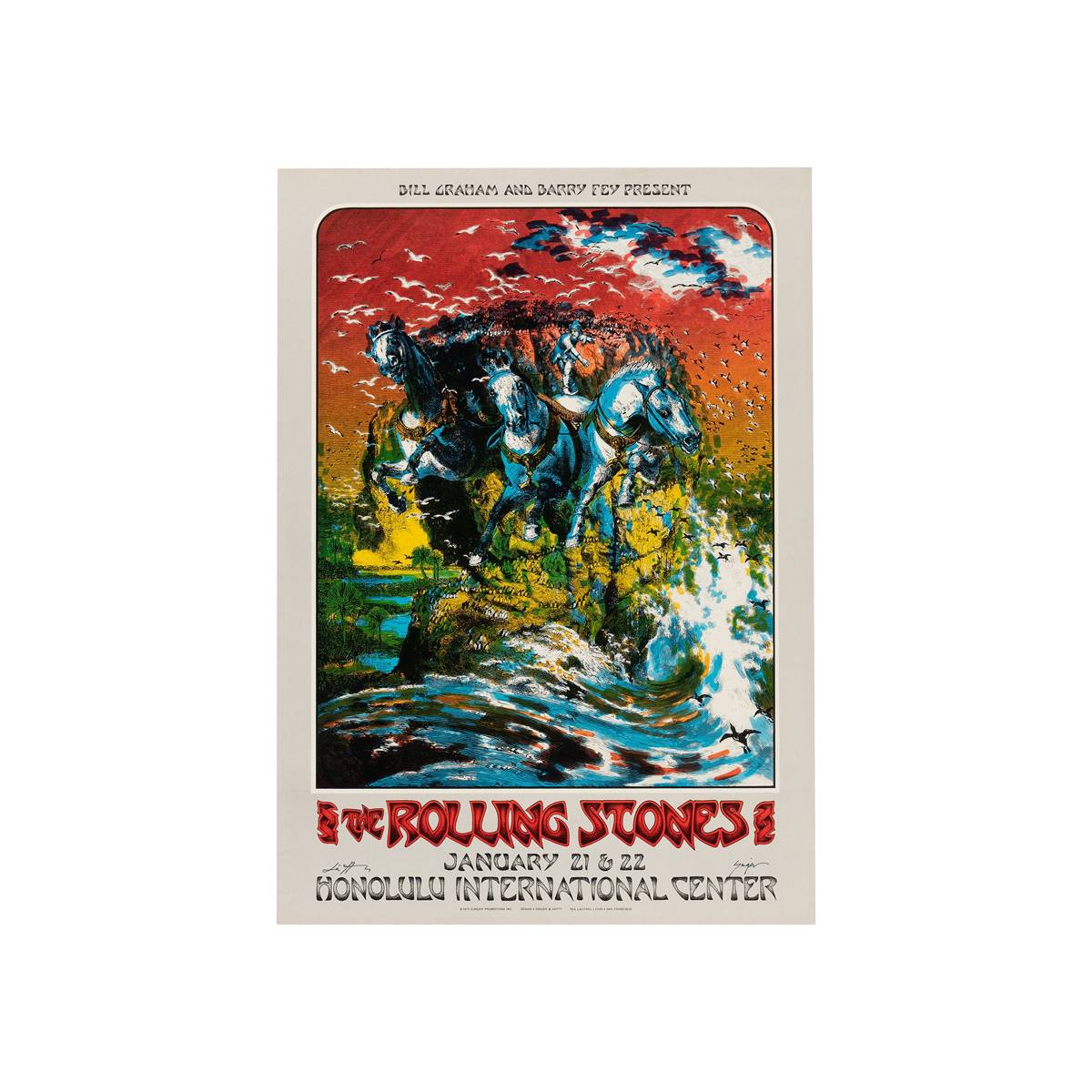The Rolling Stones 1973 Concert - Poster | Canvas Wall Art Print