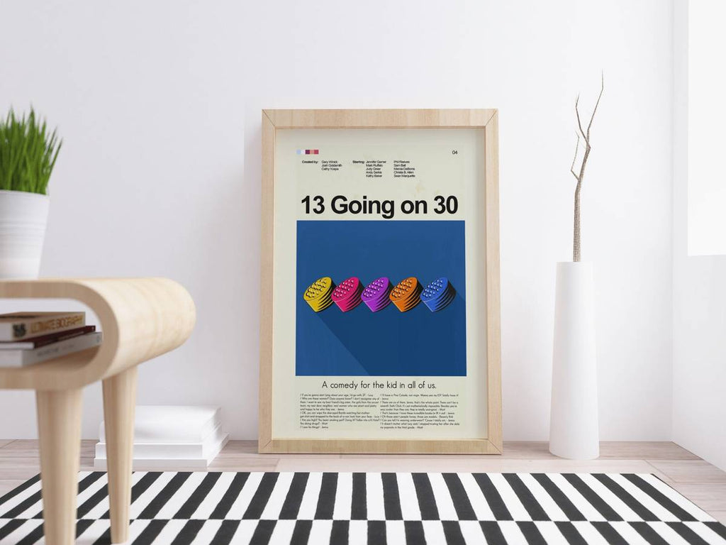 13 Going On 30 Mid-Century Modern Inspired Print - Poster | Canvas Wall Art Print