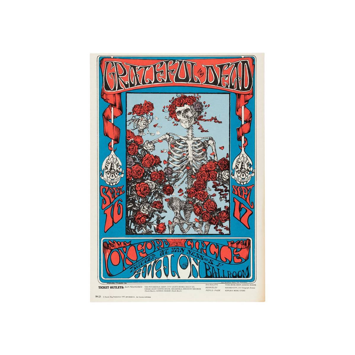 The Grateful Dead 1966 Concert - Poster | Canvas Wall Art Print