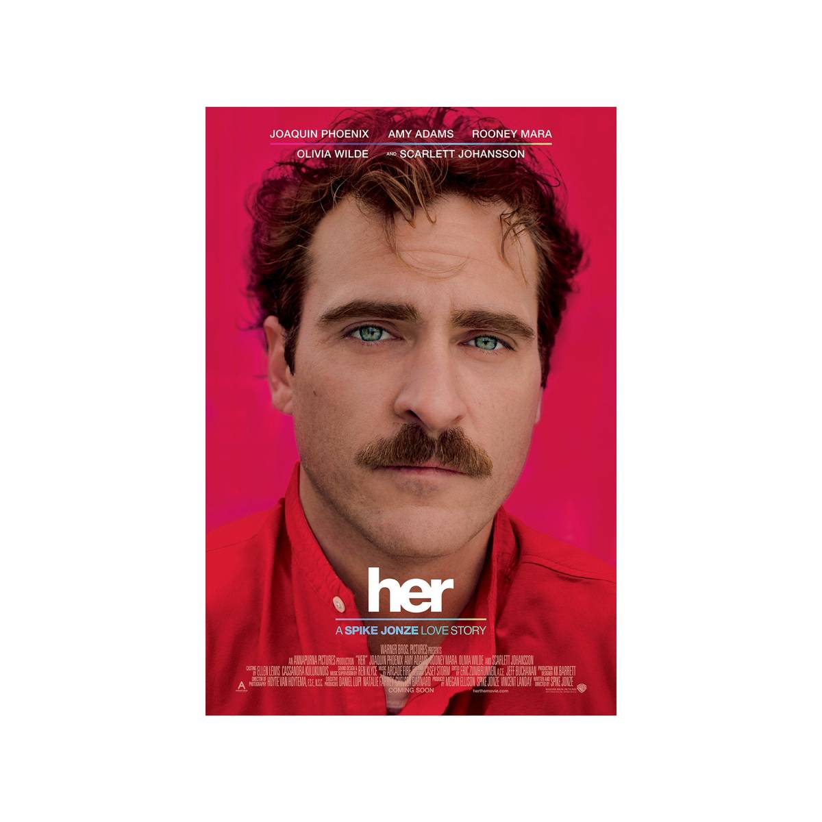 Her 2013 Movie Ver. 1 - Poster | Canvas Wall Art Print