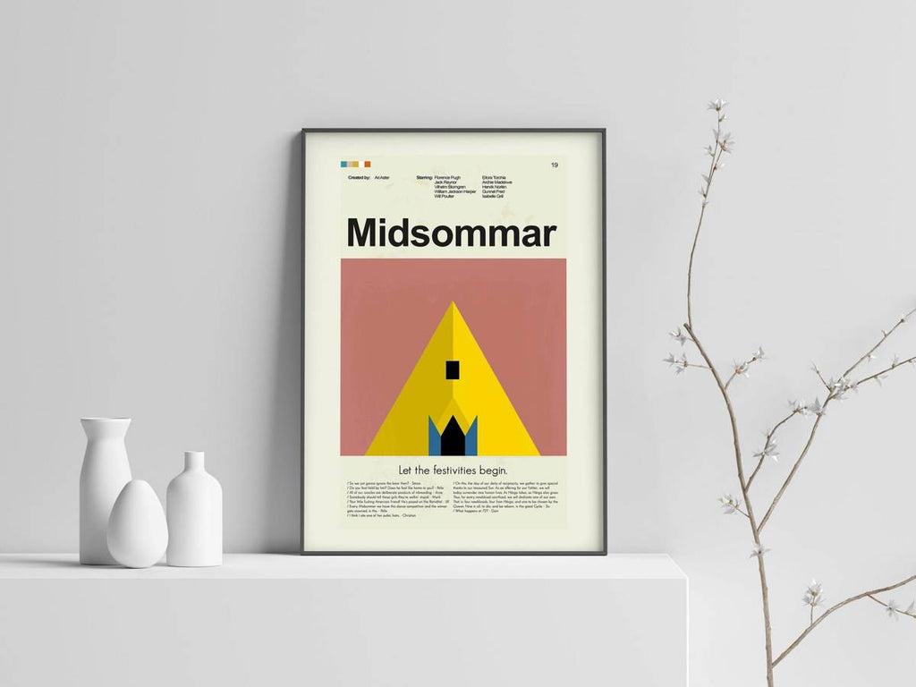 Midsommar Mid-Century Modern Inspired Print - Poster | Canvas Wall Art Print