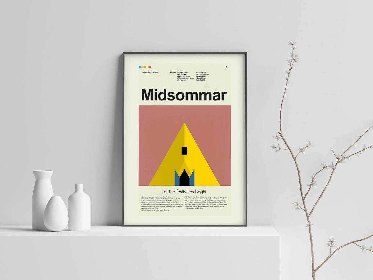 Midsommar Mid-Century Modern Inspired Print - Poster | Canvas Wall Art Print