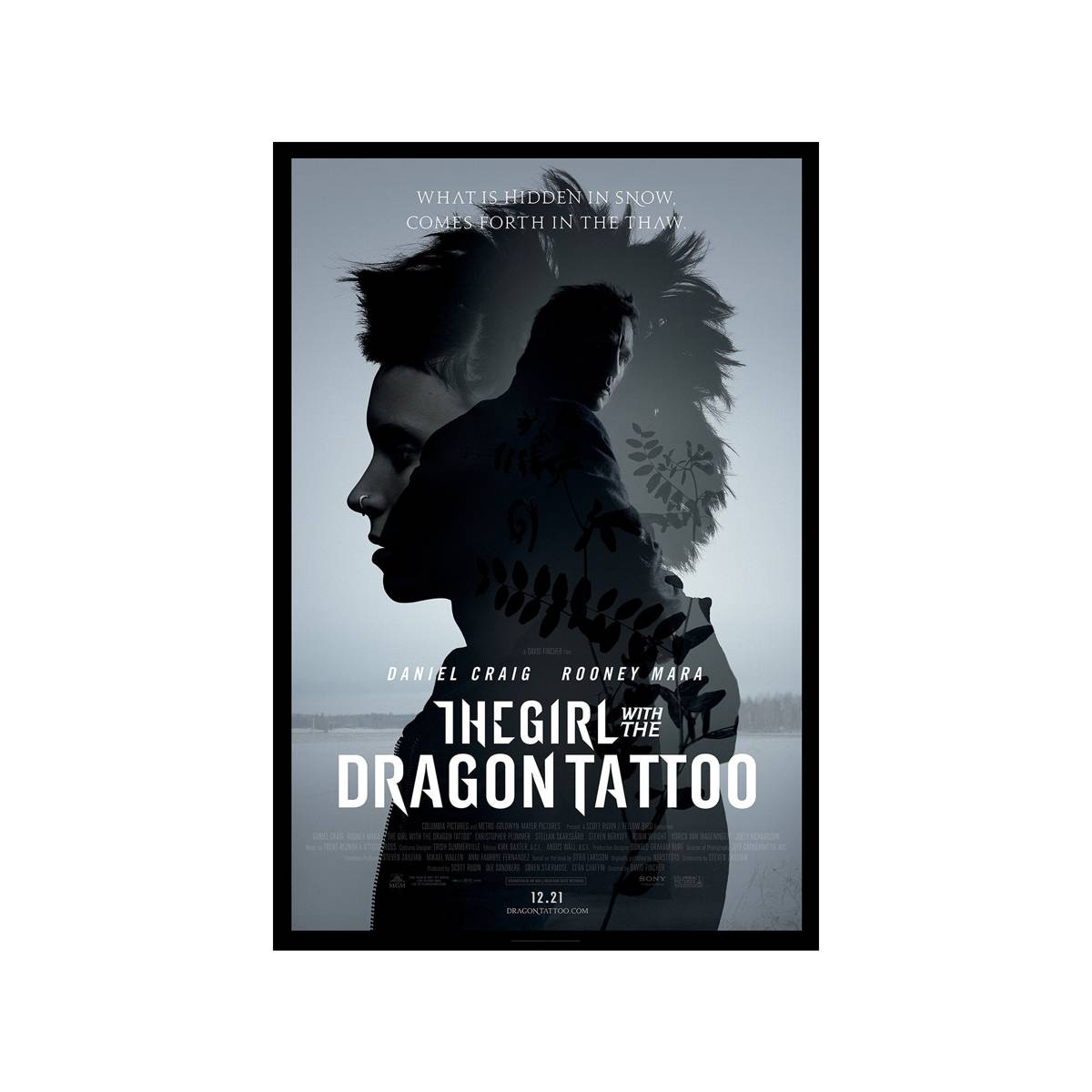 The Girl With The Dragon Tattoo 2011 Movie Ver. 1 - Poster | Canvas Wall Art Print