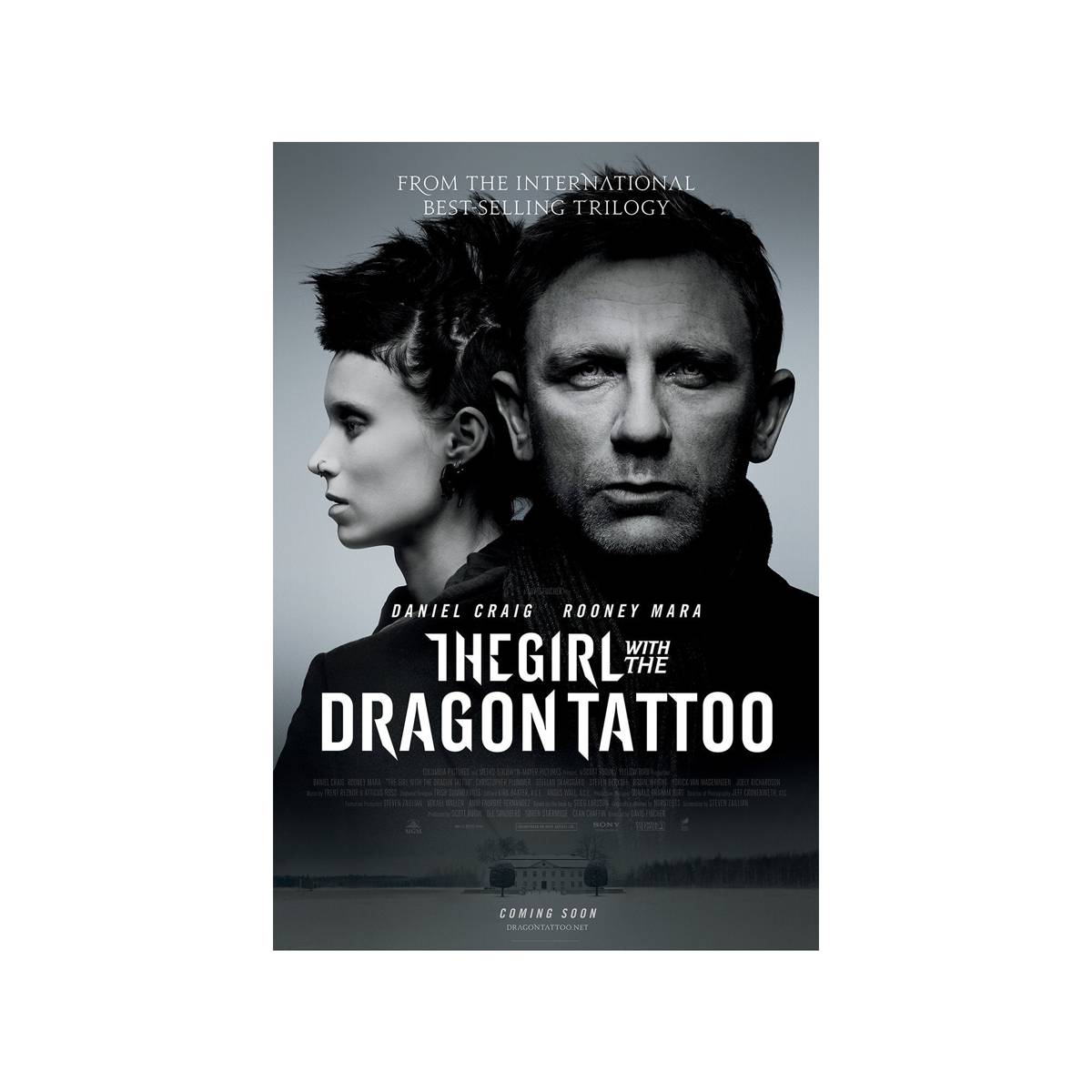 The Girl With The Dragon Tattoo 2011 Movie Ver. 2 - Poster | Canvas Wall Art Print