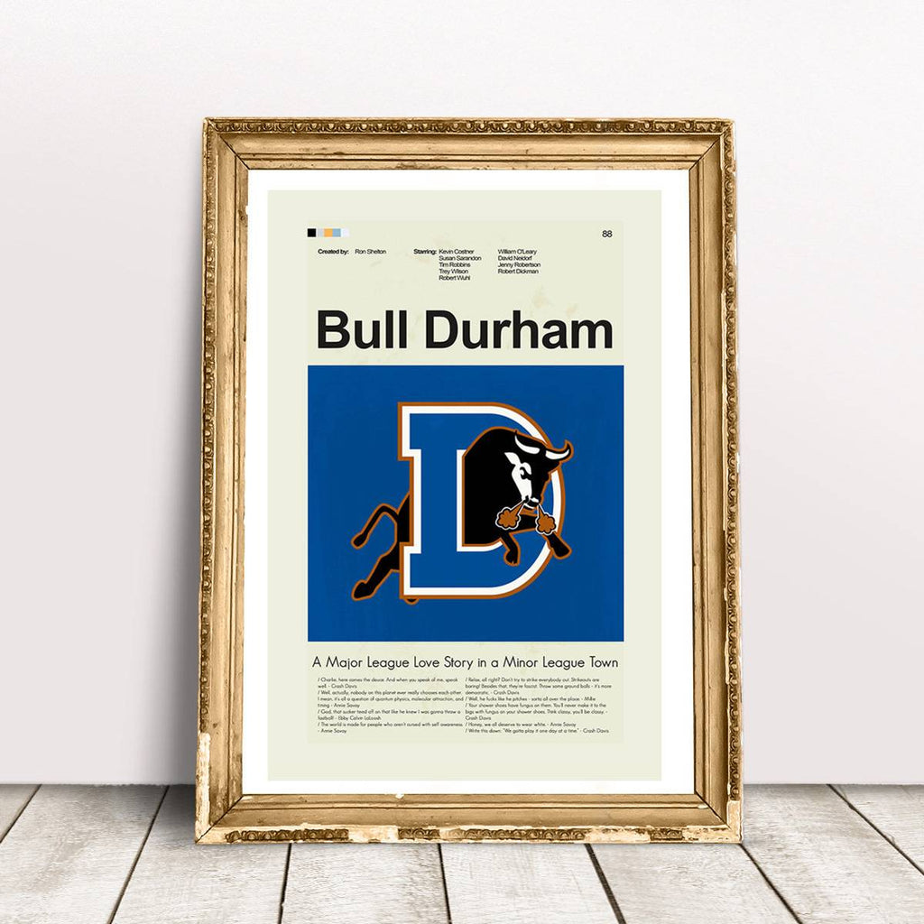 Bull Durham Mid-Century Modern Inspired Print - Poster | Canvas Wall Art Print