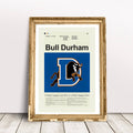 Bull Durham Mid-Century Modern Inspired Print - Poster | Canvas Wall Art Print