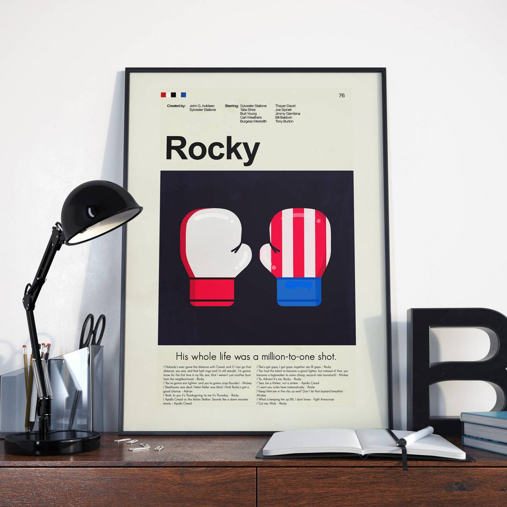 Rocky Mid-Century Modern Inspired Print - Poster | Canvas Wall Art Print
