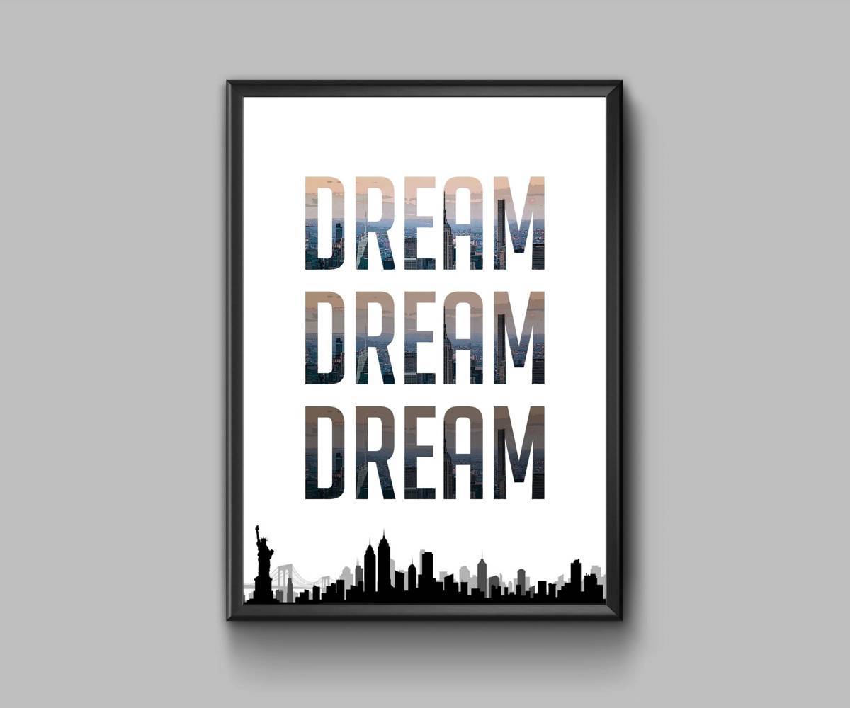 Dream New York - Poster | Canvas Wall Art Print