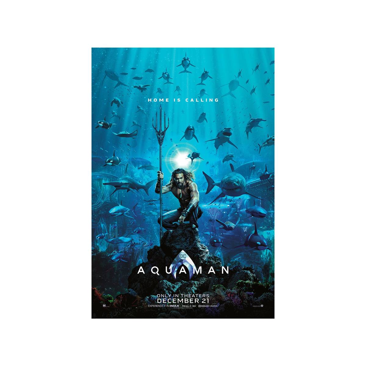 Aquaman 2018 Movie Ver. 2 - Poster | Canvas Wall Art Print