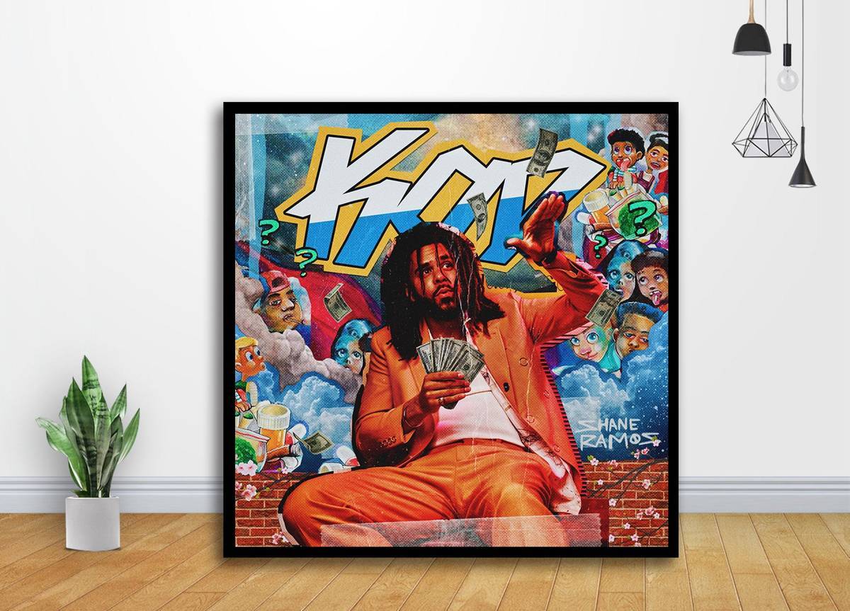 J. Cole Kod Music Album Cover Art - Poster | Canvas Wall Art Print