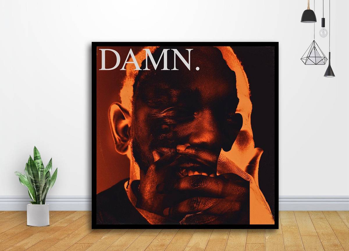 Kendrick Lamar Damn Music Album Cover Art - Poster | Canvas Wall Art Print