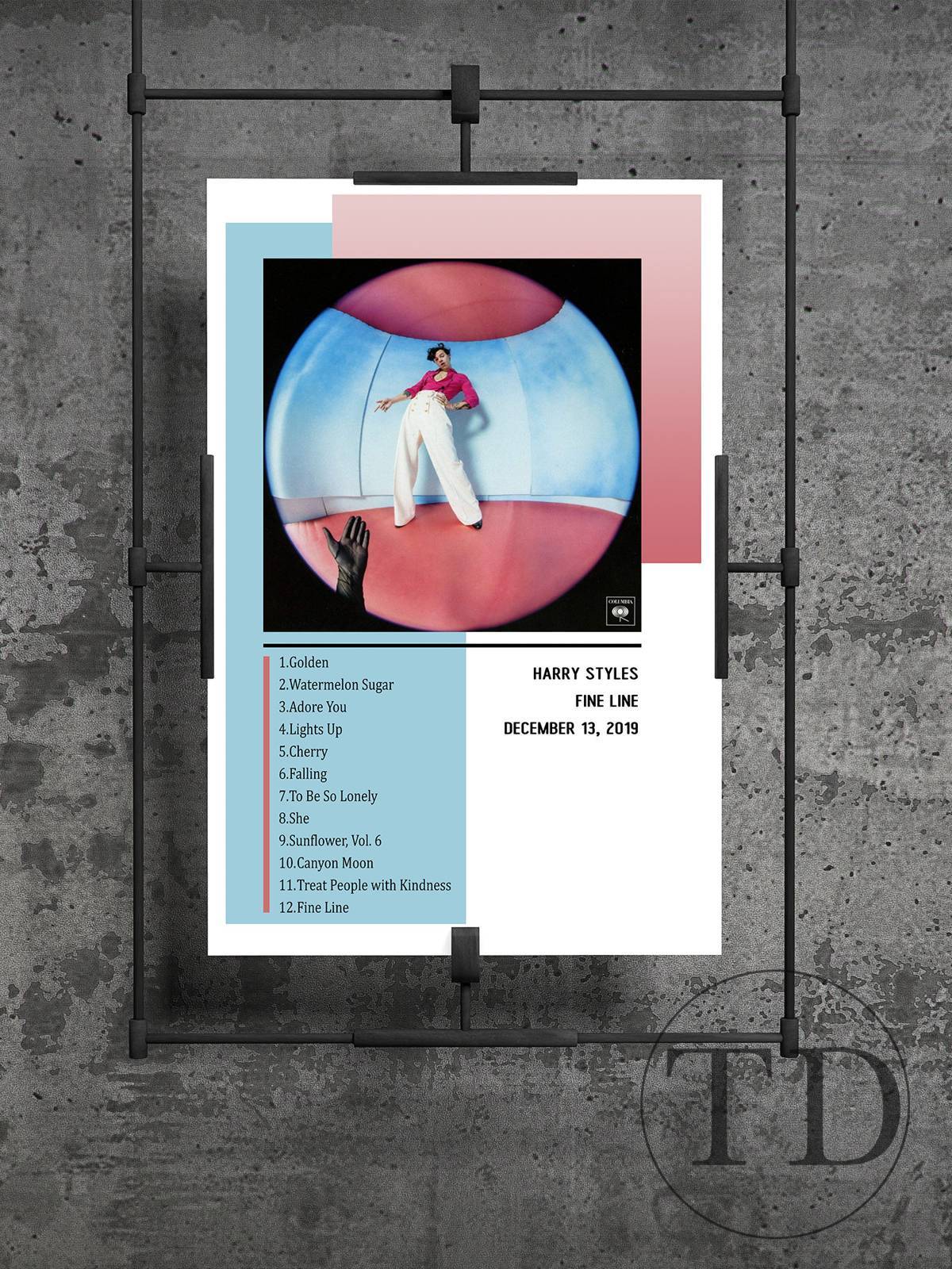 Harry Styles - Fine Line Album, Wall Art Harry Styles - Poster | Canvas Wall Art Print