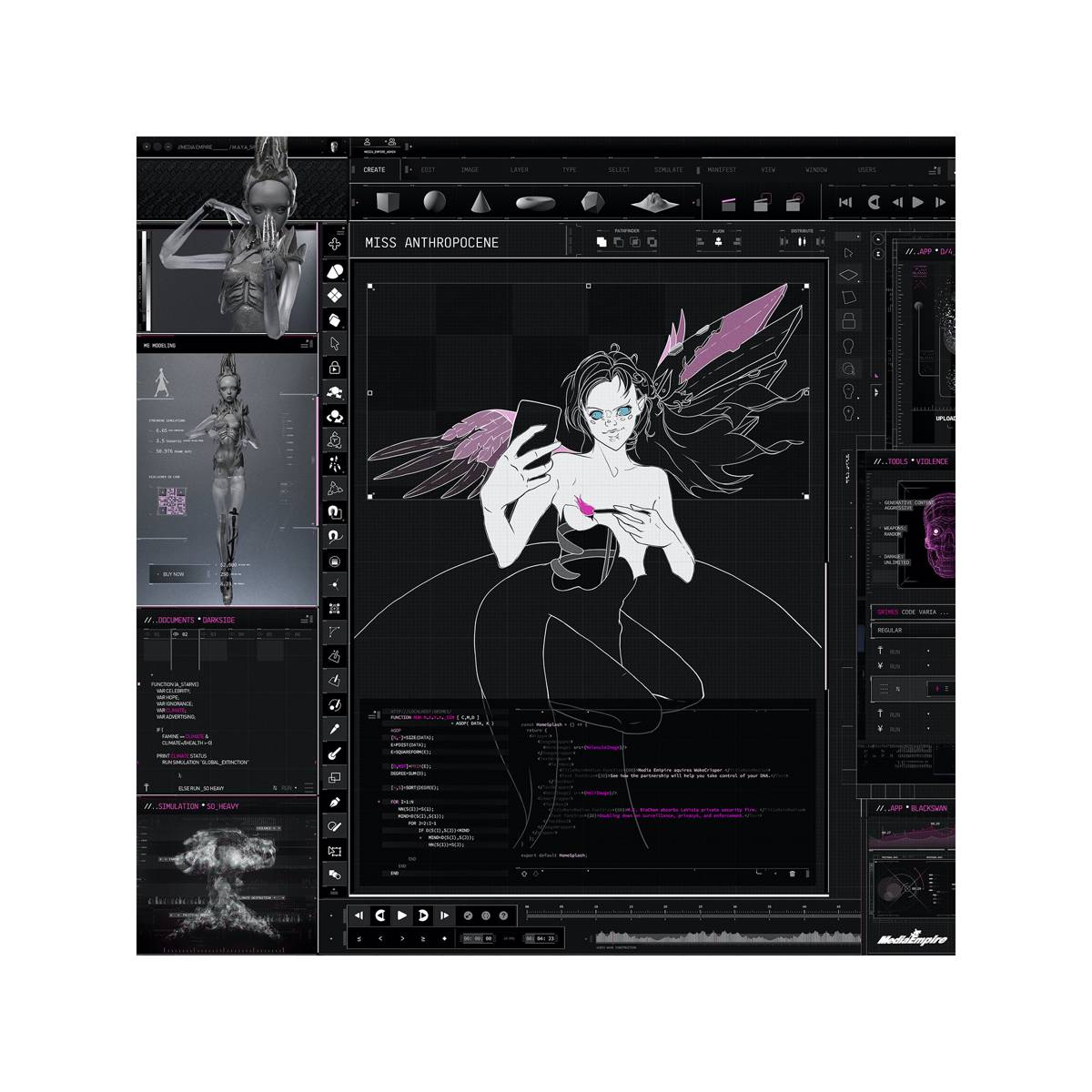 Grimes, Miss Anthropocene 2020 Album Art - Poster | Canvas Wall Art Print