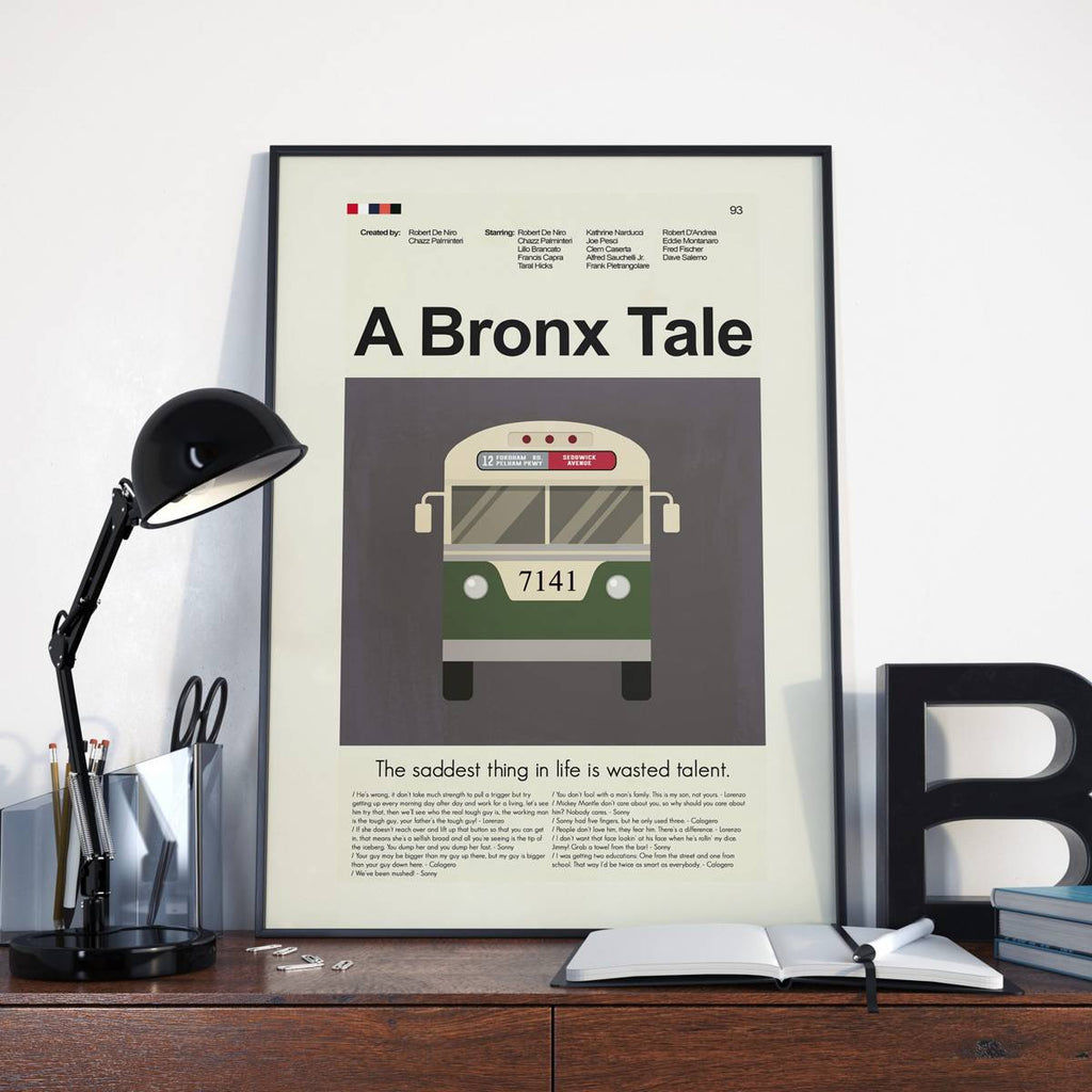 A Bronx Tale Mid-Century Modern Inspired Print - Poster | Canvas Wall Art Print
