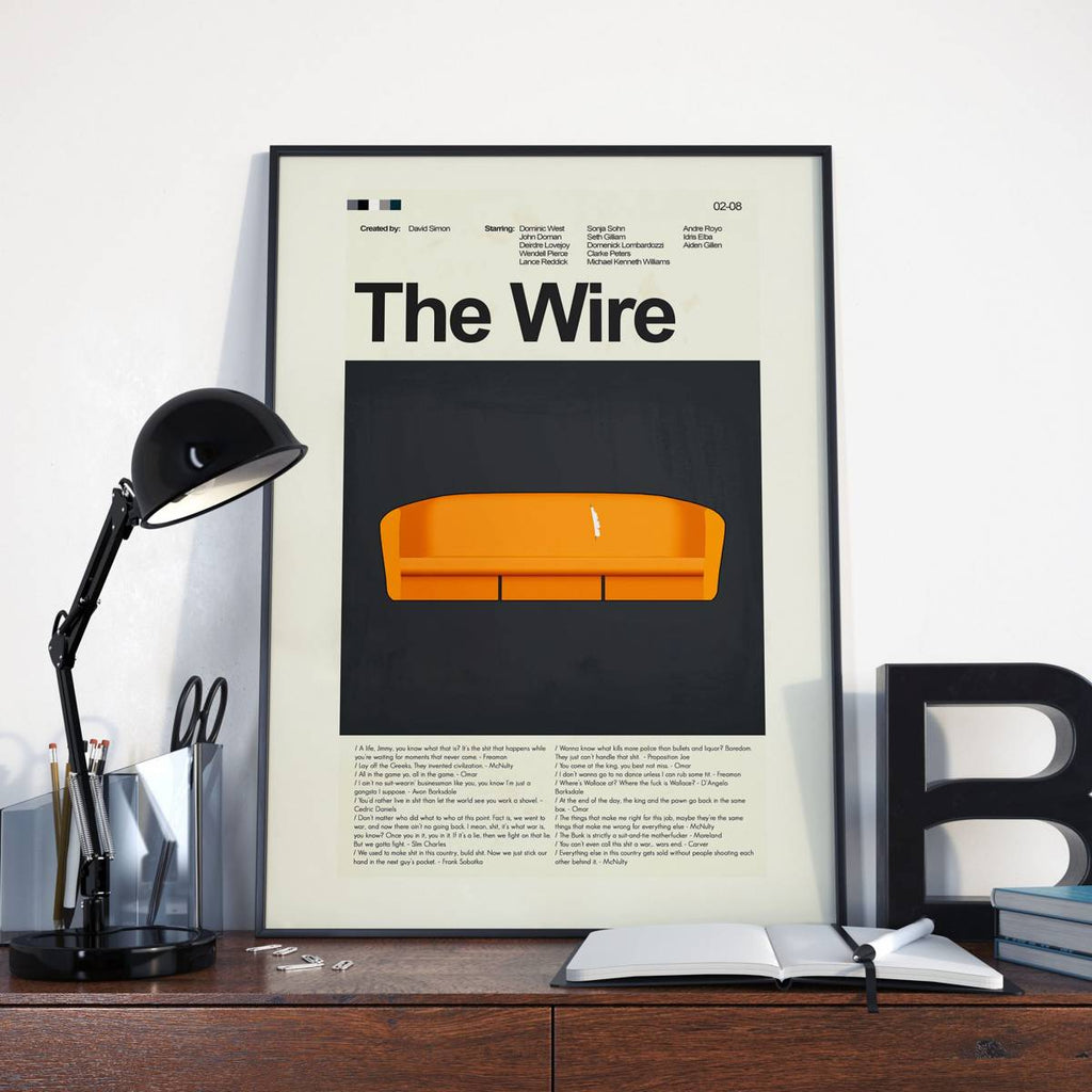 The Wire Mid-Century Modern Inspired Print - Poster | Canvas Wall Art Print