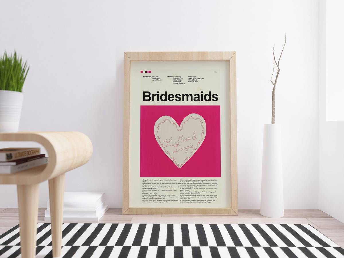 Bridesmaids Mid-Century Modern Inspired Print - Poster | Canvas Wall Art Print