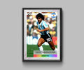 Diego Maradona Classic Card Panini Style - Poster | Canvas Wall Art Print
