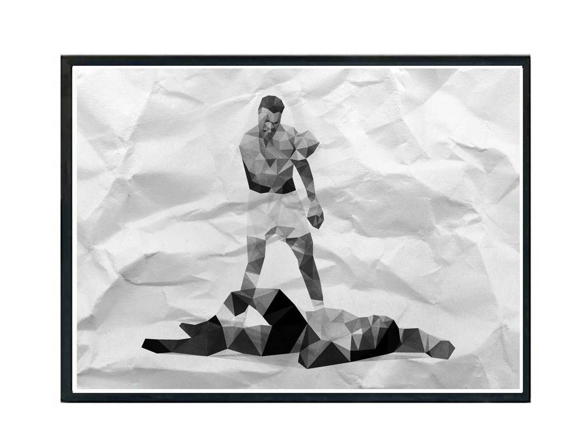 Muhammad Ali Poly Art Poster, Hypebeast Poster, Boxing Poster, Urban Wall Art, Sports Poster, Streetwear Posters, Sneaker Art - Poster | Canvas Wall Art Print