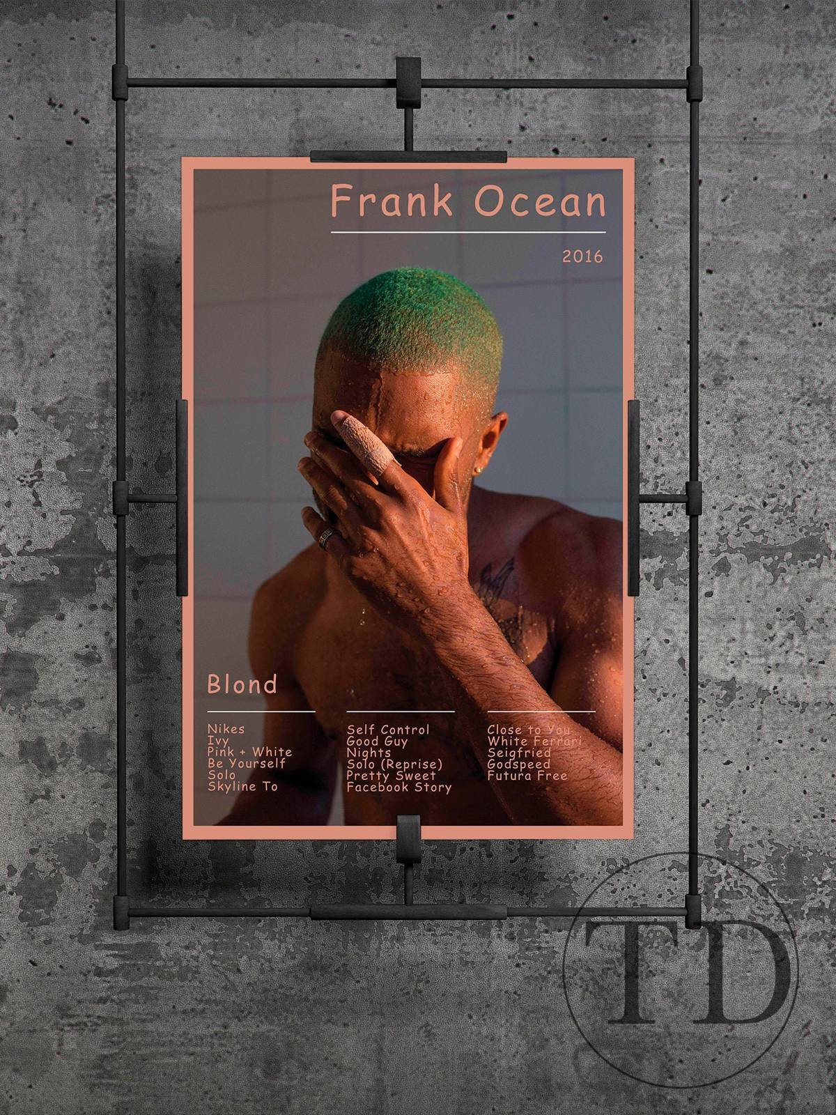 Frank Ocean Blond, Blonde Album Wall Art, - Poster | Canvas Wall Art Print