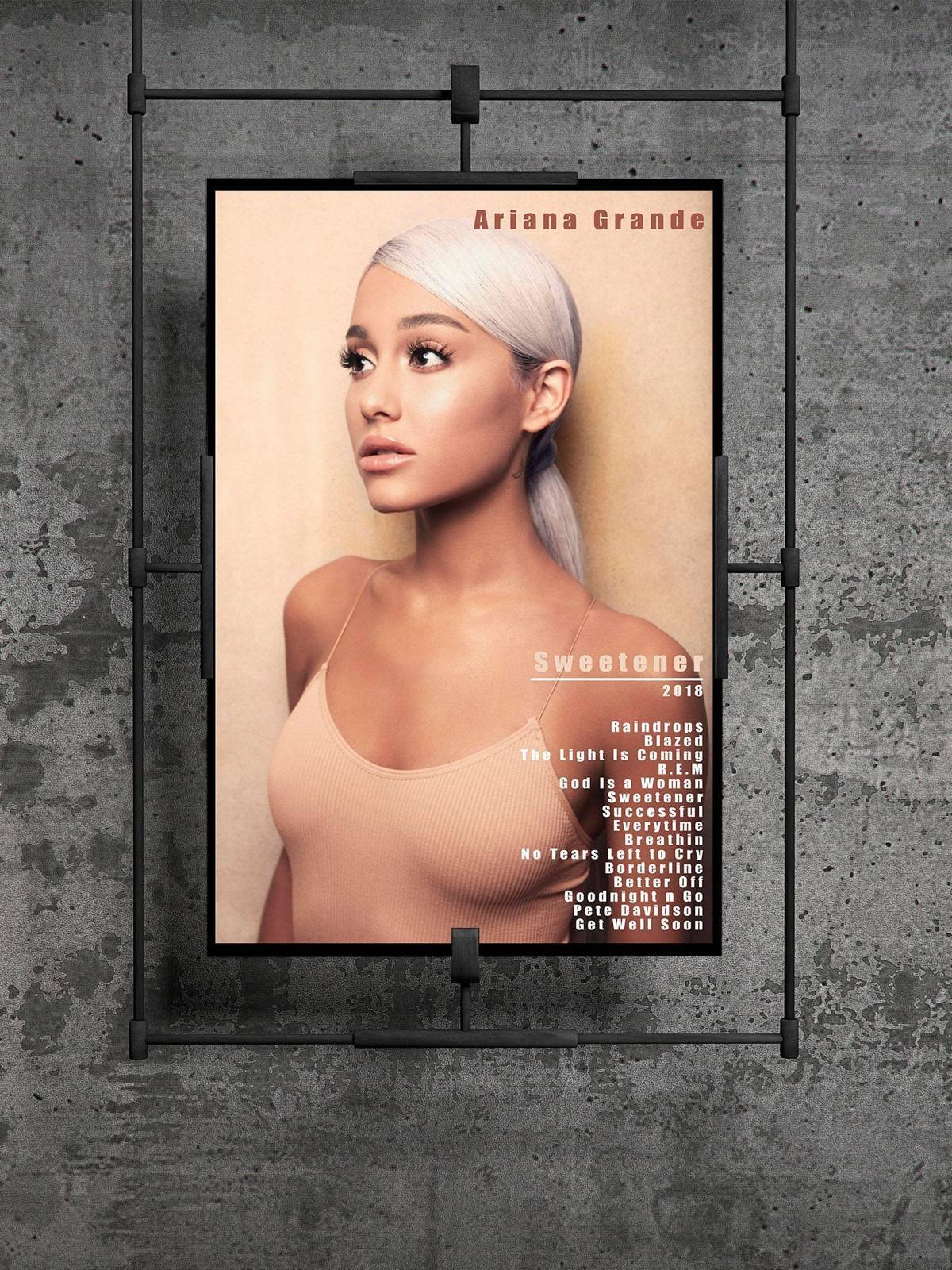 Ariana Grande - Sweetener Album, Wall Art Ariana Grande - Poster | Canvas Wall Art Print