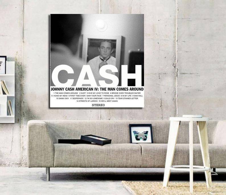 Johnny Cash The Man Comes Around Album Art Print - Poster | Canvas Wall Art Print