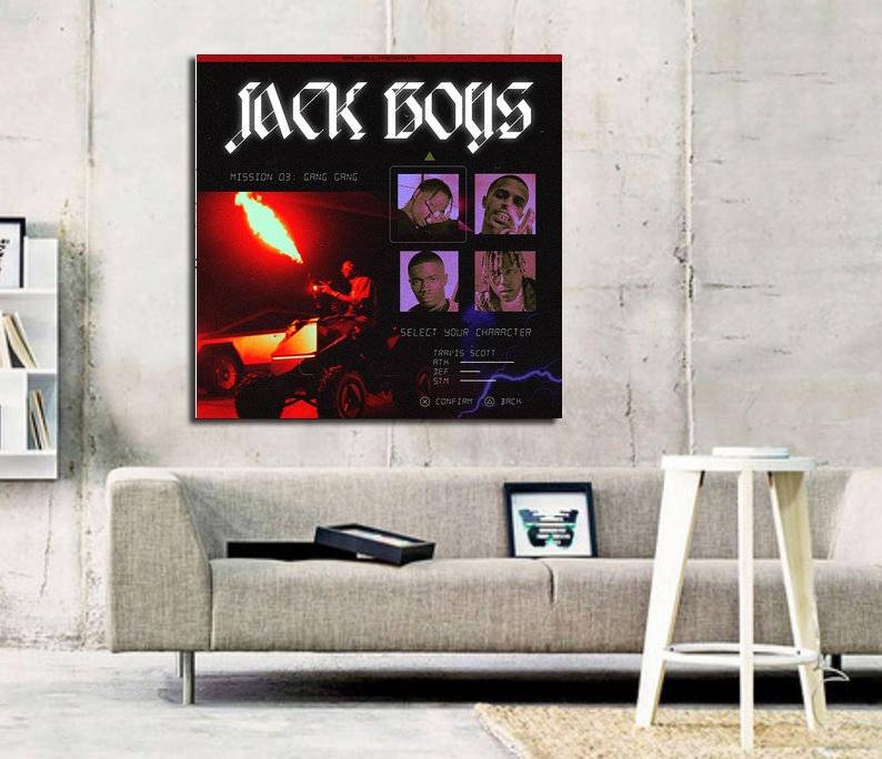 Travis Scott Jackboys Album Art Print - Poster | Canvas Wall Art Print