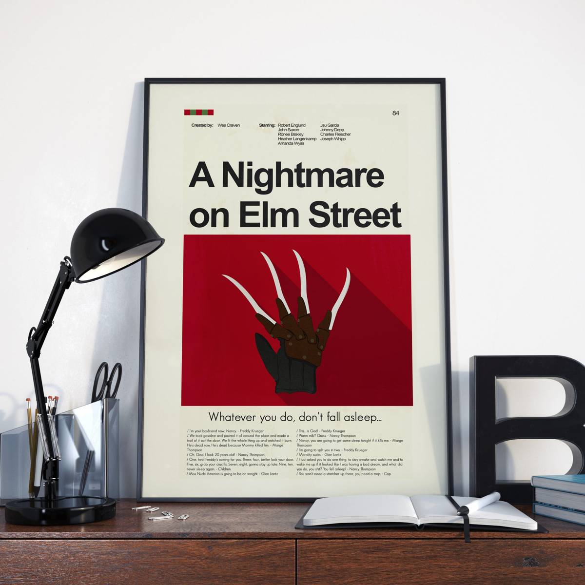 A Nightmare On Elm Street Mid-Century Modern Inspired Print - Poster | Canvas Wall Art Print