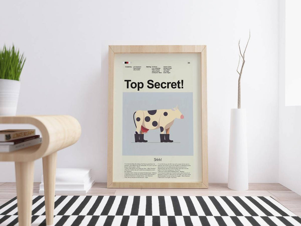 Top Secret! Mid-Century Modern Inspired Print - Poster | Canvas Wall Art Print