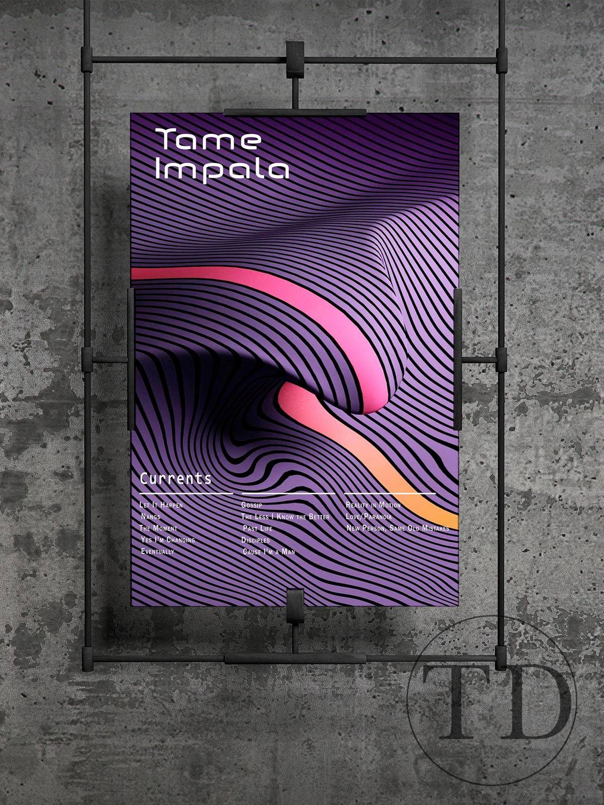 Tame Impala Currents Art Currents Slow Rush, Wall Art Minimalist Art, Music Wall Art - Poster | Canvas Wall Art Print