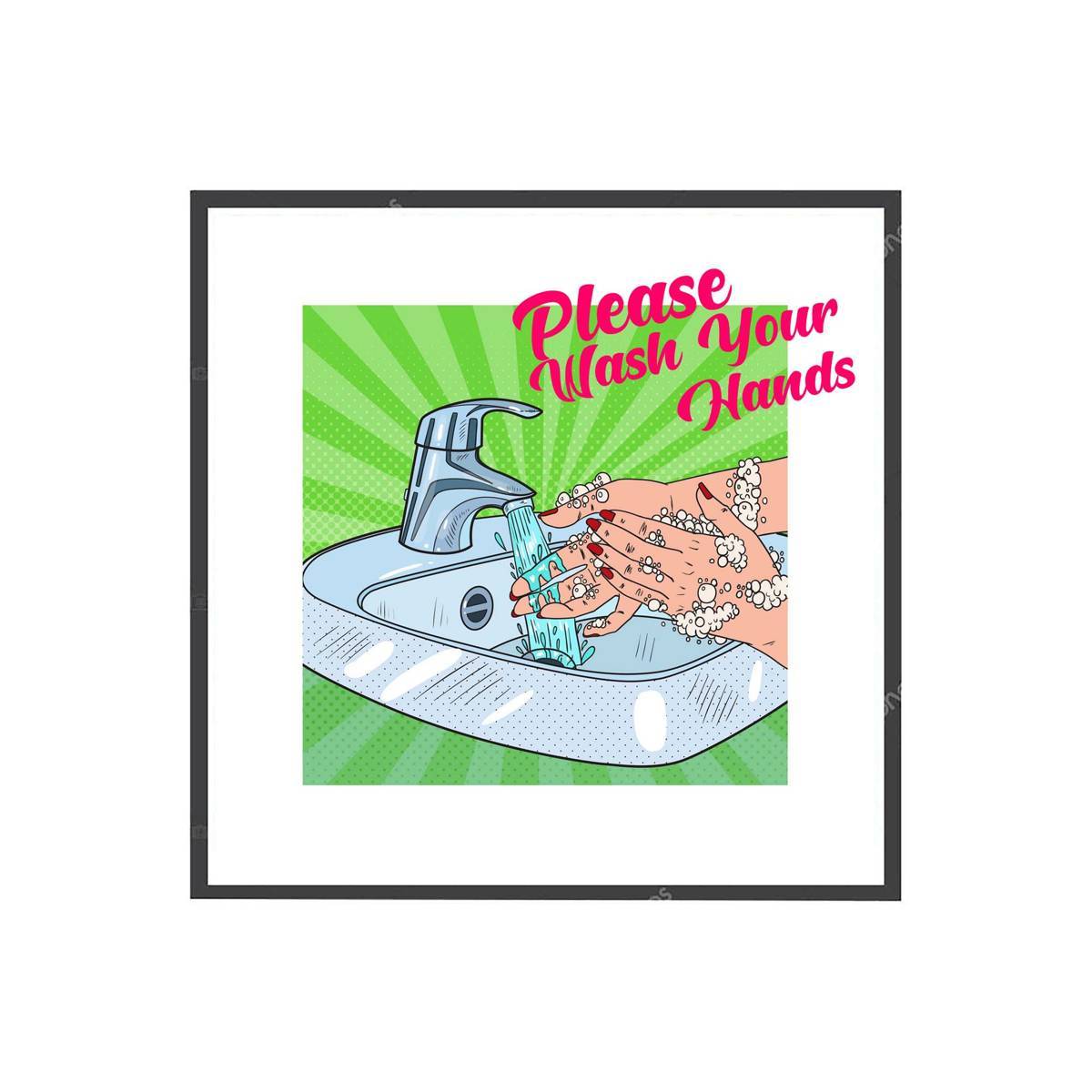 Please Wash Your Hands Pop Art Poster, Hypebeast Poster, Hip Hop Poster, Urban Wall Art, Wall Art, Music Posters, Motivational Art - Poster | Canvas Wall Art Print