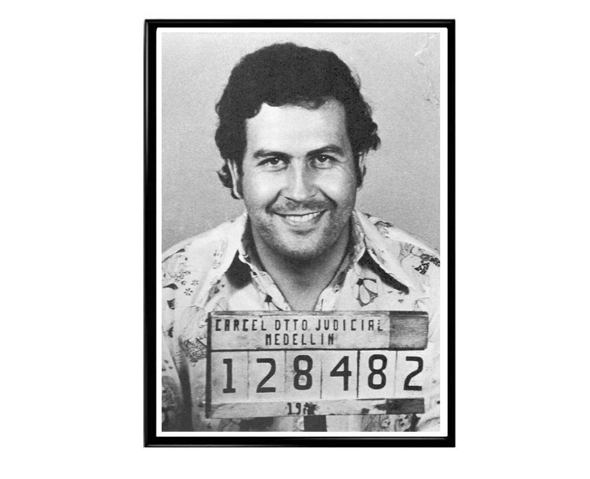 Pablo Escobar Mug Shot Poster, Hypebeast Poster, Hip Hop Poster, Urban Wall Art, Graffiti Wall Art, Street Art Posters - Poster | Canvas Wall Art Print