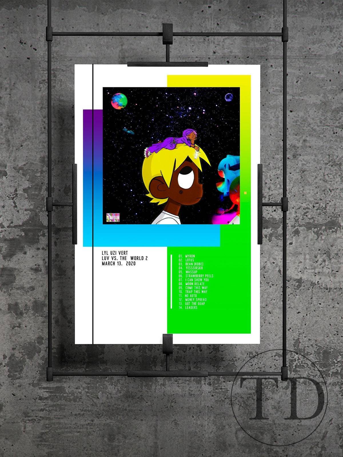 Lil Uzi Vert Luv Vs. The World, Lil Uzi Vert Art Home Decor Lil Uzi Wall Art - Poster | Canvas Wall Art Print