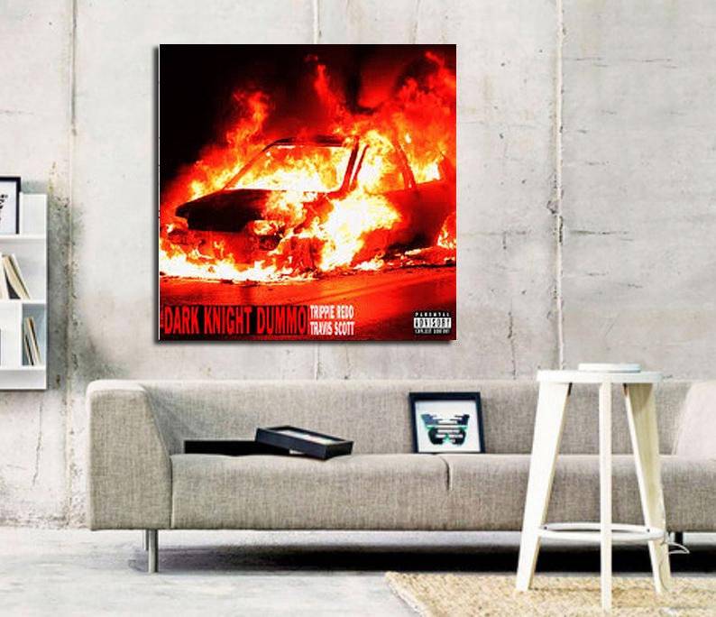 Trippie Redd Dark Knight Dummo F. Travis Scott Music Album Art Print - Poster | Canvas Wall Art Print