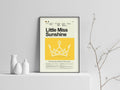 Little Miss Sunshine Mid-Century Modern Inspired Print - Poster | Canvas Wall Art Print