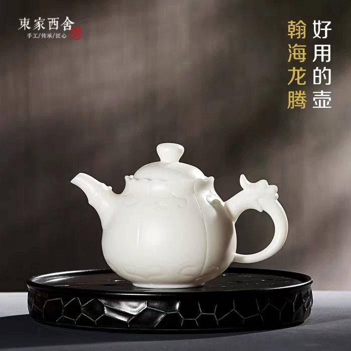 White Porcelain Sheep Fat Teapot - Poster | Canvas Wall Art Print
