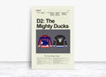 D2: The Mighty Ducks Mid-Century Modern Inspired Print - Poster | Canvas Wall Art Print