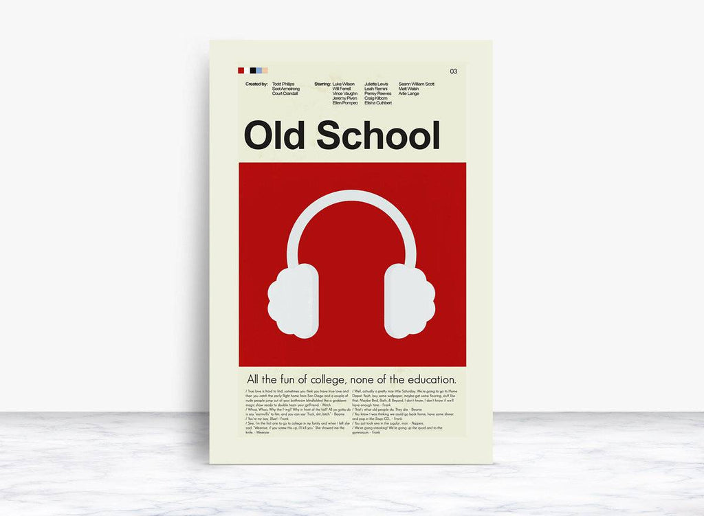 Old School Mid-Century Modern Inspired Print - Poster | Canvas Wall Art Print