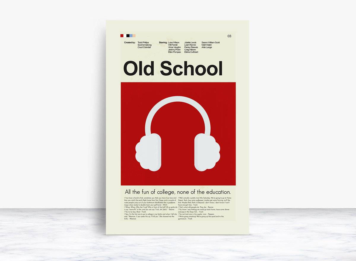 Old School Mid-Century Modern Inspired Print - Poster | Canvas Wall Art Print