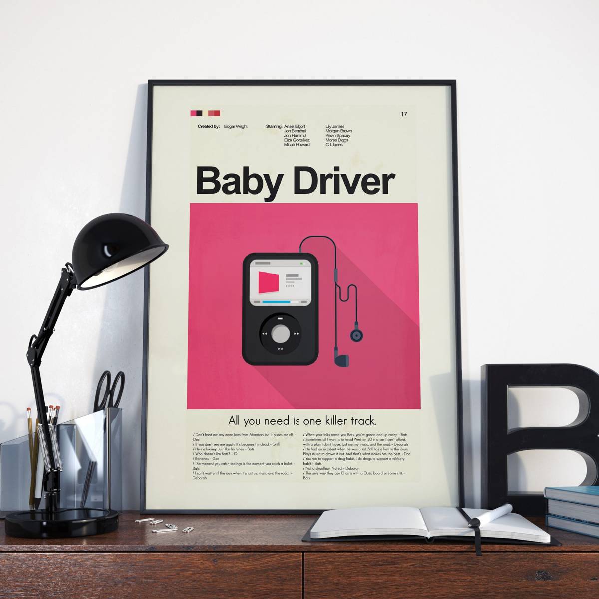 Baby Driver Mid-Century Modern Inspired Print - Poster | Canvas Wall Art Print