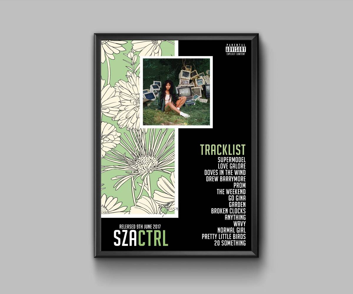 Sza Ctrl Album - Poster | Canvas Wall Art Print