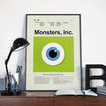 Monsters, Inc. Mid-Century Modern Inspired Print - Poster | Canvas Wall Art Print