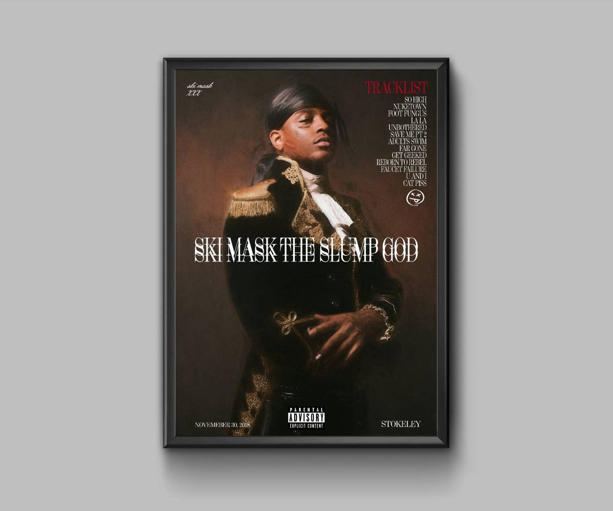 Stokeley By Ski Mask The Slump God In Brown - Poster | Canvas Wall Art Print