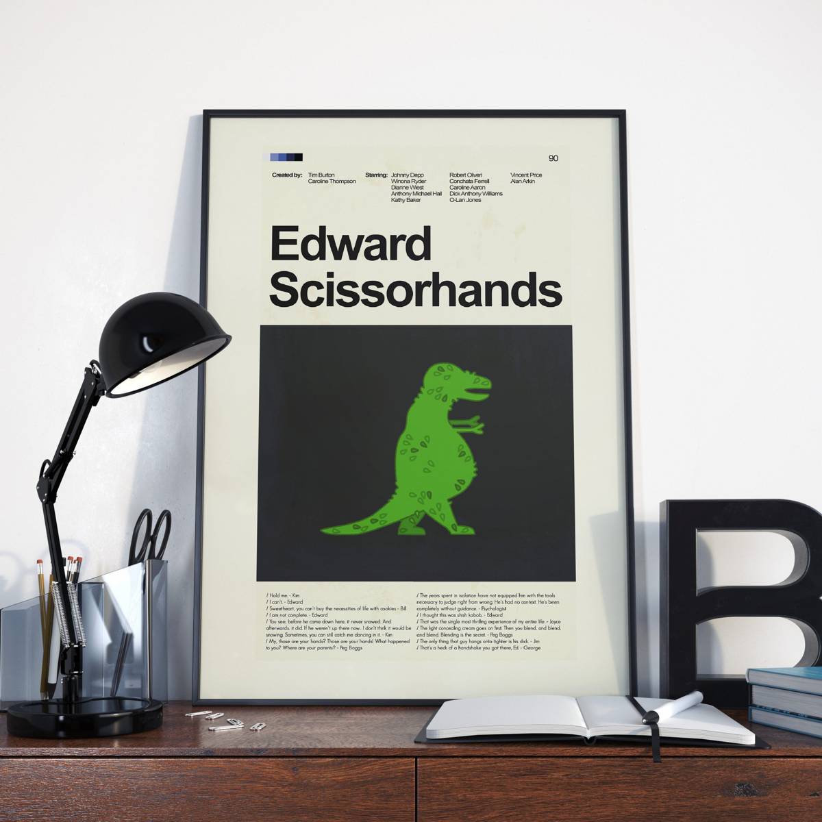 Edward Scissorhands Mid-Century Modern Inspired Print - Poster | Canvas Wall Art Print