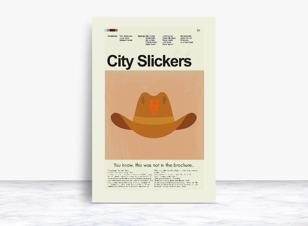 City Slickers Mid-Century Modern Inspired Print - Poster | Canvas Wall Art Print