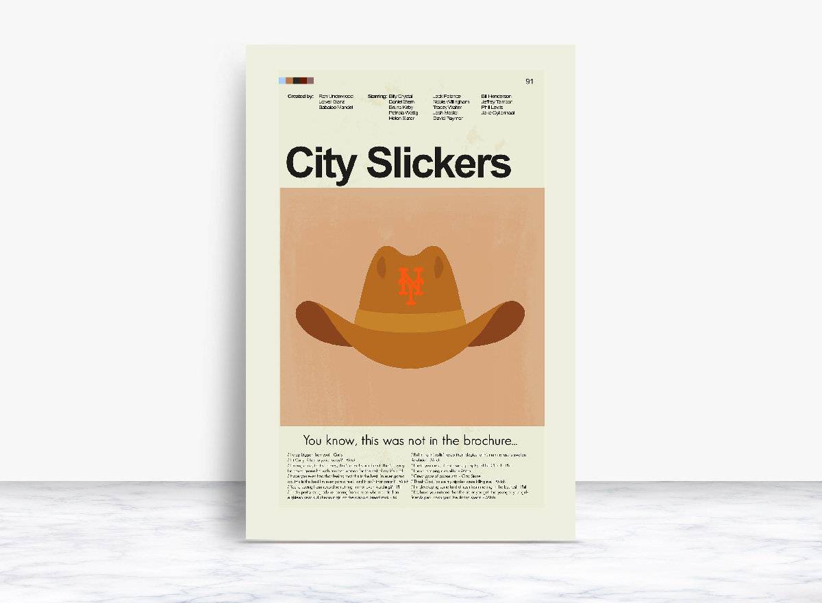 City Slickers Mid-Century Modern Inspired Print - Poster | Canvas Wall Art Print