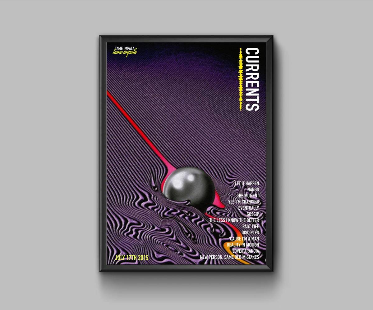 Tame Impala Currents Album Cover - Poster | Canvas Wall Art Print