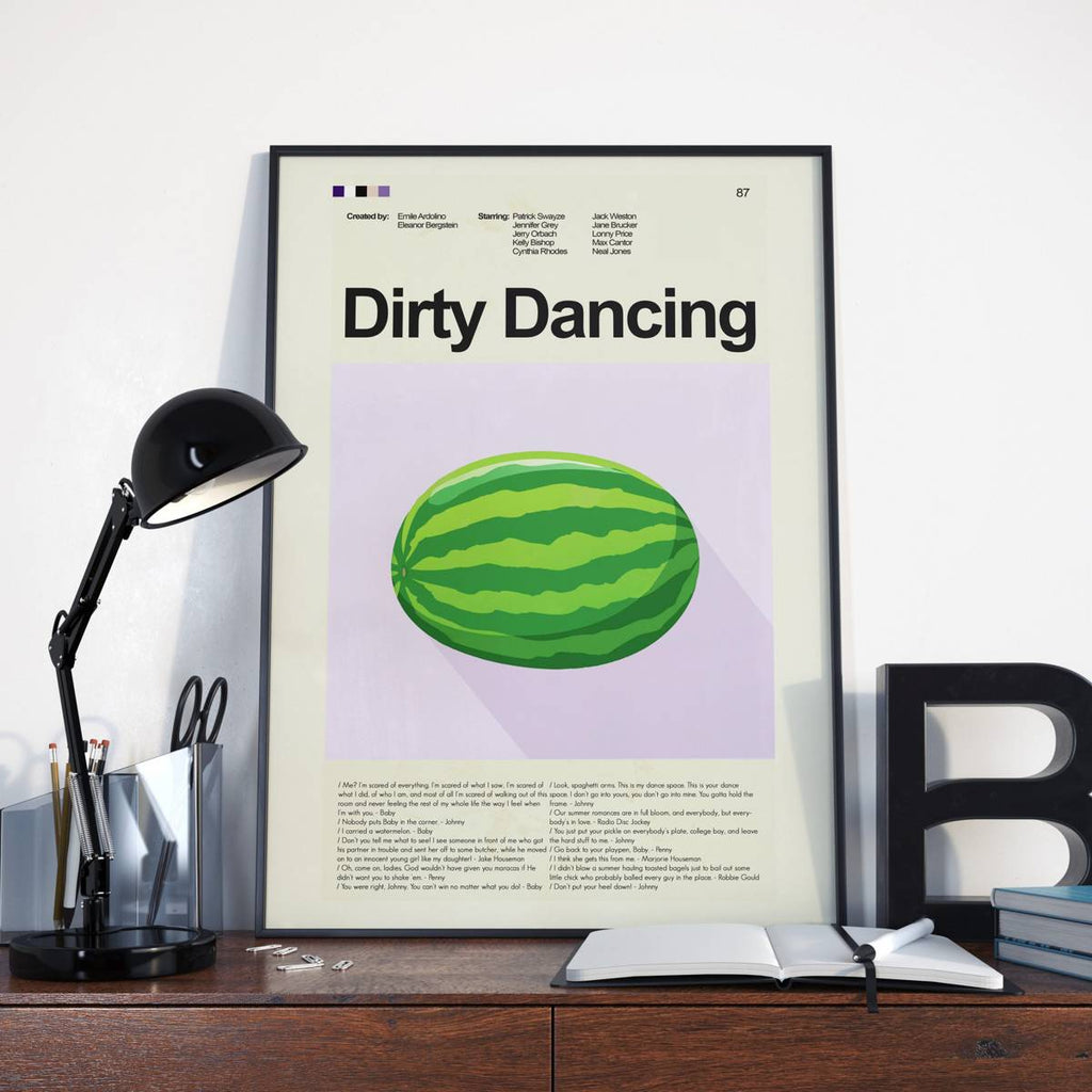 Dirty Dancing Mid-Century Modern Inspired Print - Poster | Canvas Wall Art Print