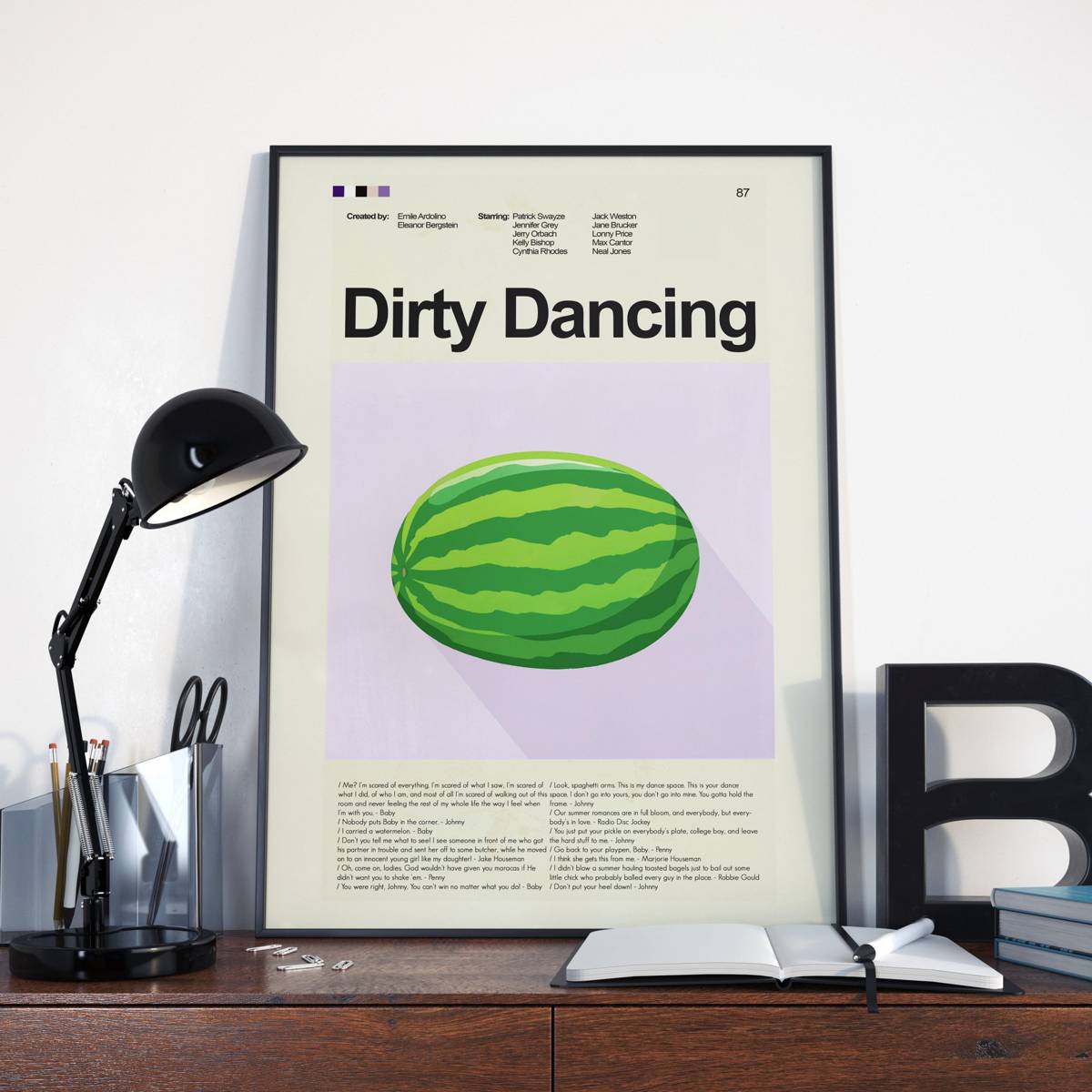 Dirty Dancing Mid-Century Modern Inspired Print - Poster | Canvas Wall Art Print