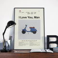 I Love You, Man Mid-Century Modern Inspired Print - Poster | Canvas Wall Art Print