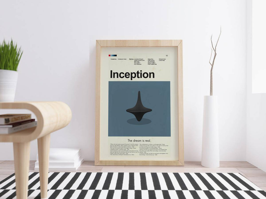 Inception Mid-Century Modern Inspired Print - Poster | Canvas Wall Art Print